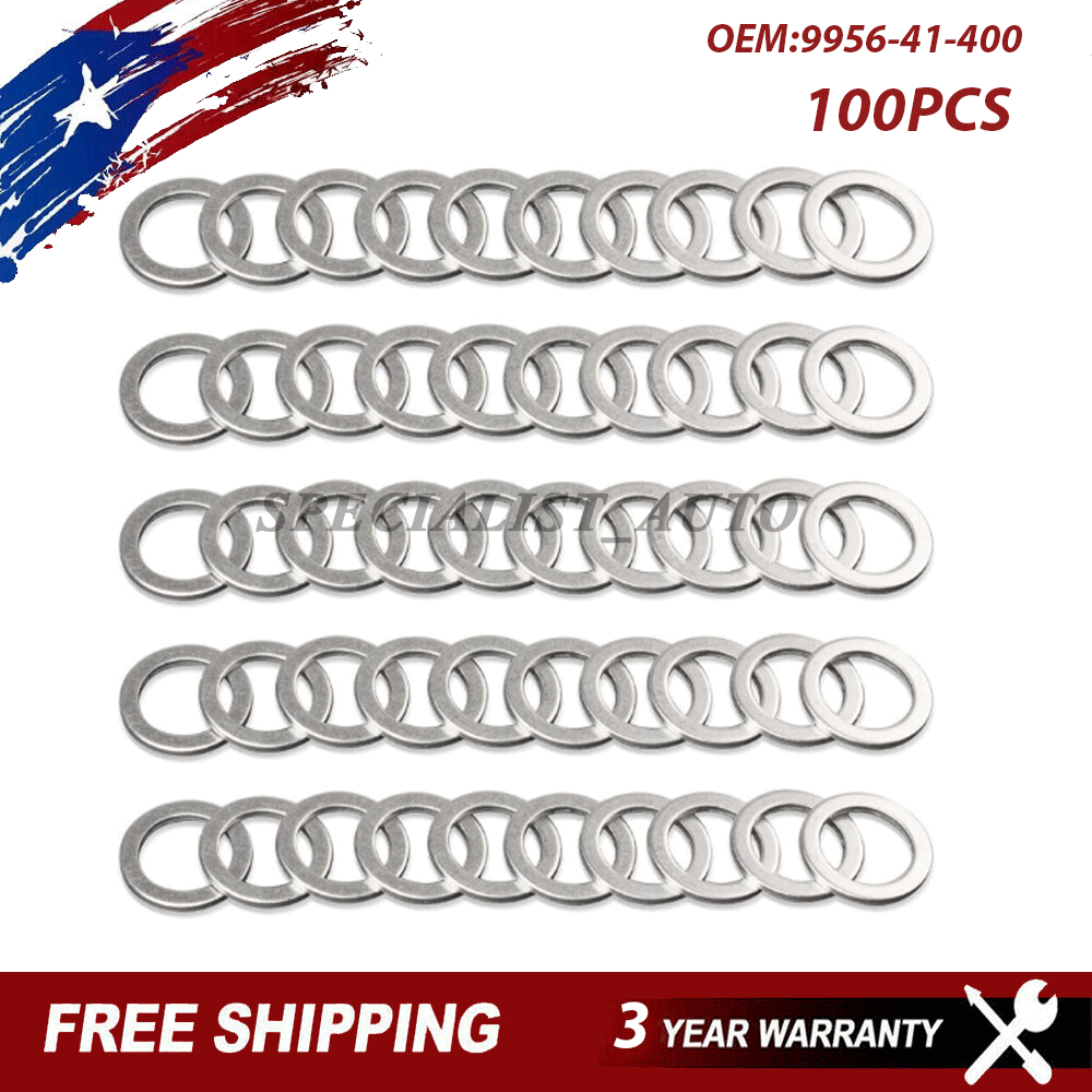 100× Oil Drain Plug Washer Seals Gaskets Rings 9956-41-400 for