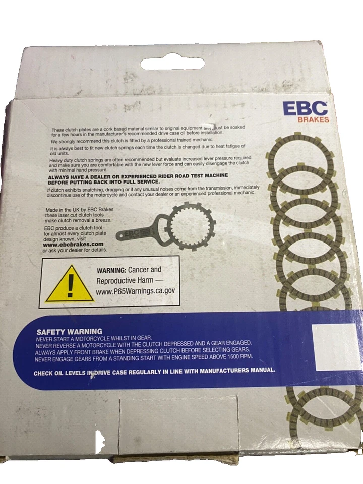 EBC, Heavy Duty, Conjunto de Placa de Embreagem (CK3318), Kawasaki, Suzuki 5 unidades - Imagem 2 de 4