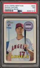 SHOHEI OHTANI 2018 Topps Heritage Magenta Back /10 PSA 7 RC Rookie