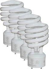 - GU24 23Watt 2 Prong Light Bulbs- UL Approved-120V 60Hz - Mini Twist Lock Spira