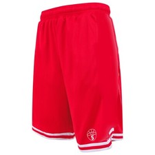 Mens Basketball Shorts with pockets ~ Size S to 5XL, Red/ White Starting 5