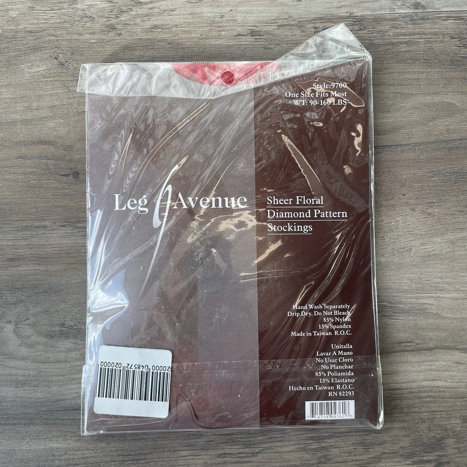 Gran Lote (7 Pares) Medias Leg Avenue Hasta el Muslo Negro Rojo Desnudo **LEER** Foto 3 de 4