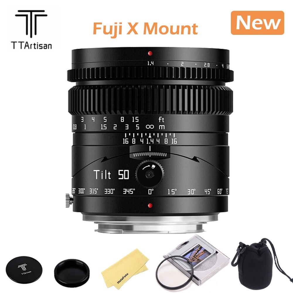 TTArtisan 50mm F1.4 Tilt-Shift Full Frame Lens Fuji X Mount for
