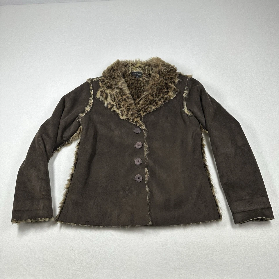 Chaqueta Abrigo Blazer True Grit De Colección Para Mujer Marrón Talla M Hecha en EE. UU. Foto 2 de 4