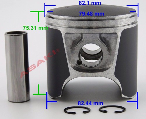 For PWC Jet Ski SeaDoo 720 Piston Kit 47-105, 290-887-670-0.50 with Piston Ring - Picture 10 of 11