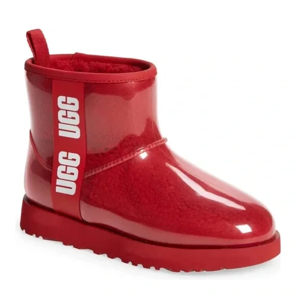 UGG Zetik Waterproof Duck Boots -Chestnut Leather -Men’s US 8 UGG Classic Clear Mini Faux-Shearling Rain Boots Size 6 | eBay main image 2