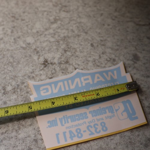 Vintage GREINER Security System Warning Sticker - - Picture 4 of 5