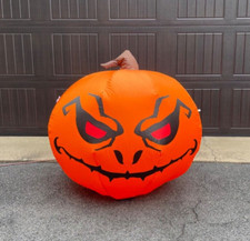 Scary Spooky Jack O Lantern Halloween Pumpkin Yard Inflatable Airblown 3 Ft Wide