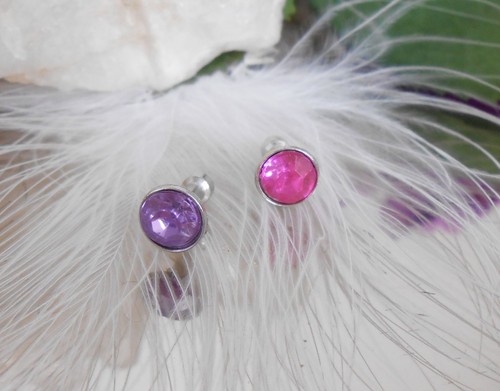 Handy-Schmuck Handy-Staubschutz Stöpsel STRASS / Farbwahl Pink o. Lila-Flieder - Bild 2 von 3