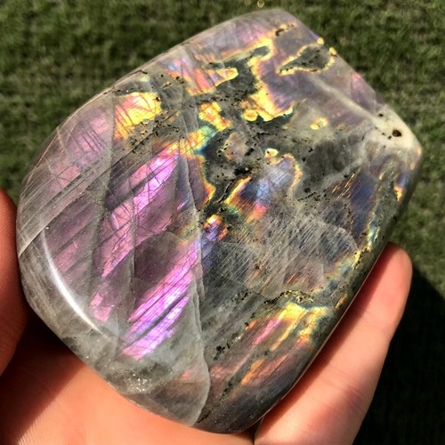 420G Natural Purple Labradorite Quartz Freeform Crystal Mineral specimen Healing - Picture 3 of 24
