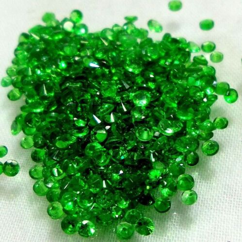 Natural Green Emerald Round Cut 2 MM 50 pcs Loose Gemstone IDGL Certified - Picture 4 of 4