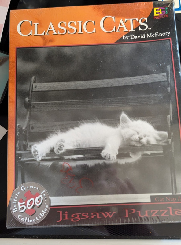 NEW Vintage Buffalo Games Puzzle CLASSIC CATS 500 Pieces David McEnery 