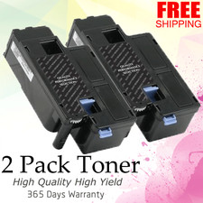 2PK Compatible 1250 Black Toner Cartridge For Dell 1250c 1350cnw 1355cnw Printer