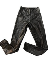 Faux Leather Black Leggings Lined Size Small New With Tags