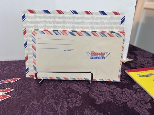 USA AVIATION Antique Lot AIR MAIL LABEL Envelopes &Holder Book Mint Condition VF - Picture 8 of 13