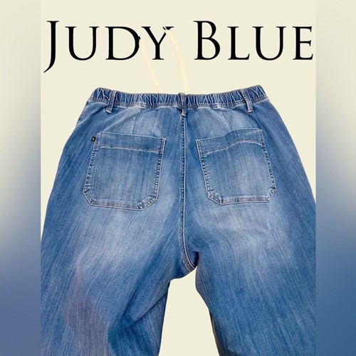 Judy Blue High Waist Pull On Jogger Jeans Size 14W Pockets Drawstring JB88496 - Picture 9 of 16