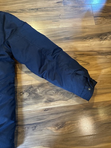 Triple Fat Goose Herren Daunen Gefüllt Jacke Blau Parka Fell Kapuze Gr. Medium - Bild 15 von 24