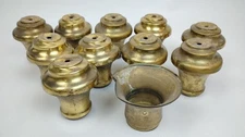 11 Antique Bed Parts 2" Diameter Top Caps Old Salvage Fittings Project 