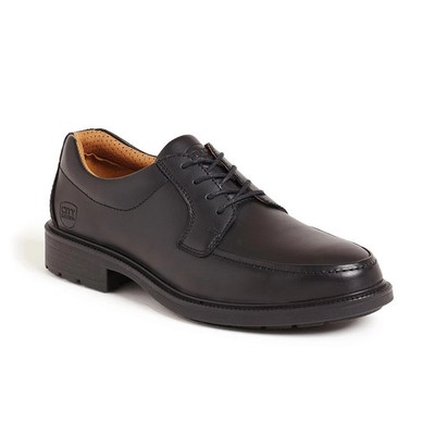 City Knights SS502CM Herren Schwarz Leder Sicherheitsschuhe Stahlkappe Zwischensohle Größe 6-12