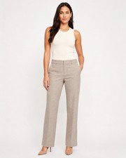 Banana Republic Petite Women s 2P Taupe Wool Blend Straight Leg Dress Pants