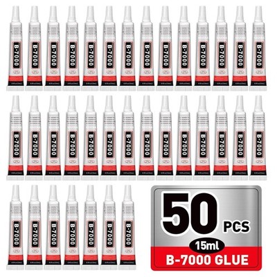 50 PCS 15ml B7000 Glue Clear for Rhinestones Strong Adhesive B-7000 Jewelry