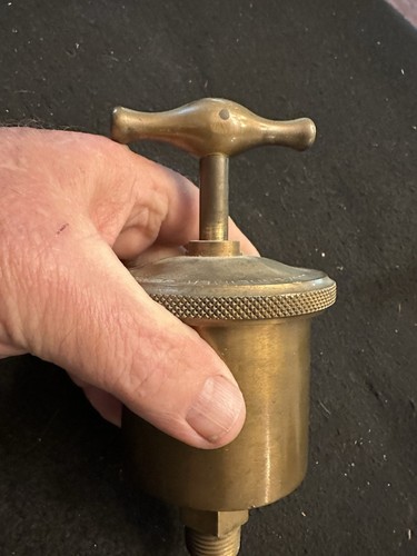 Vintage Brass Lunkenheimer Marine No. 3 Grease Cup - Hit and Miss/Steam Engine - Imagen 6 de 7