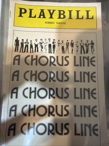 A CHORUS LINE PLAYBILL FORREST THEATRE Vintage 1970s Excellent Shape