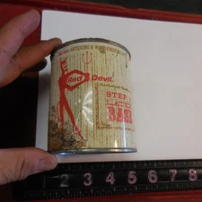 VINTAGE RED DEVIL BASE C LATEX METAL CAN & CONTENTS