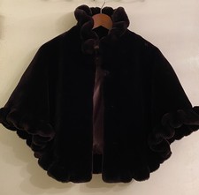 Women s Faux Fur Espresso Color Shawl Wrap One Size