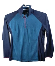 Columbia Pullover Women's Large Blue Glacial Fleece  1/2 Zip Pullover