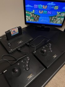 Neo Geo AES Console Low Serial Number  #19354 - 2x Old Style Sticks + 2 Games