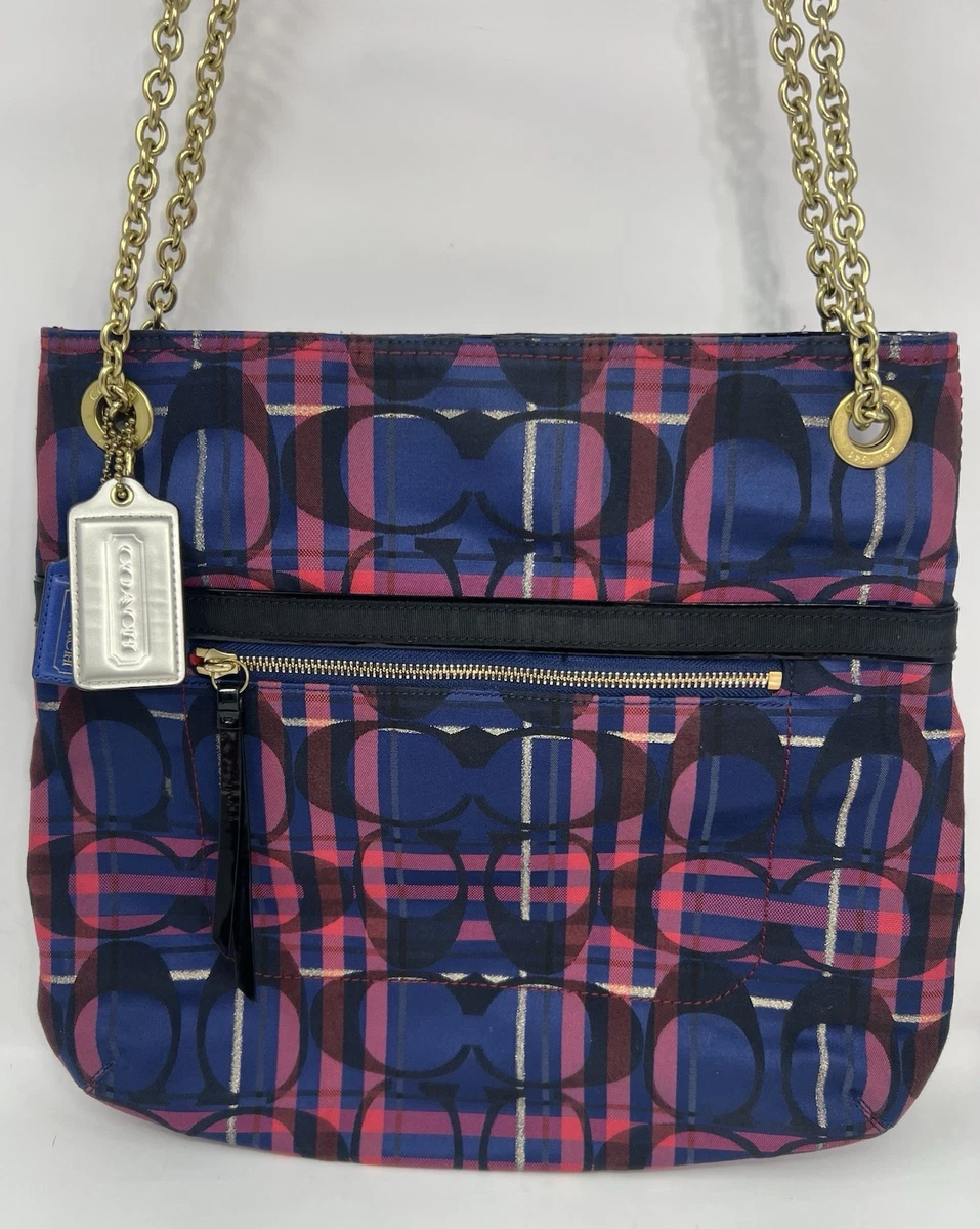 バッグ Coach poppy tartan denim blue plaid bag Coach Poppy Plaid Bags & Handbags for Women for sale - eBay