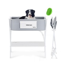 B4 Plus Dog Bathtub Dog Washing Station with Scrubber for Medium Dogs Under 6...