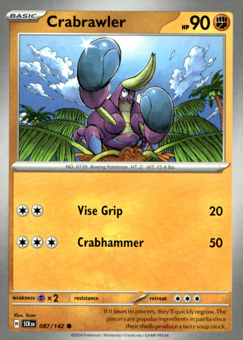 Crabrawler Common SV07: Stellar Crown 087/142 NM