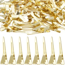 Hair Clips, 100Pcs 4.5Cm Single Prong Clips Gold Curl Pins Duckbill Section Clip