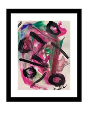 GUAJARDO Original Abstract Expressionism Wicked for Good 12X9 Paper Signed Art