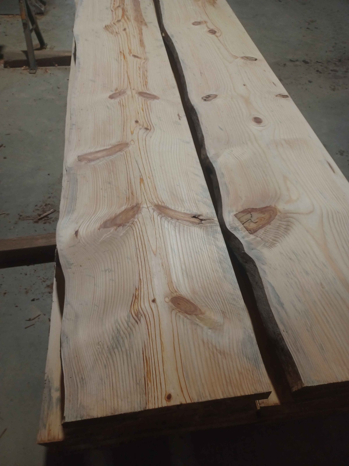 Pine, Southern Yellow - Live Edge Slabs, 2-Inch Thick, Kiln Dried & Planed