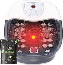 ECARBME Foot Spa Bath Massager with Heat 22 Massage Rollers Black SEALED NIB