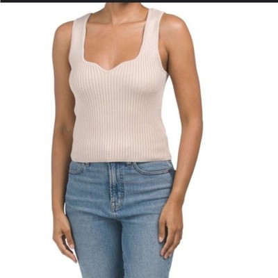 Avec Les Filles Moonbeam Tank in BLACK NWT