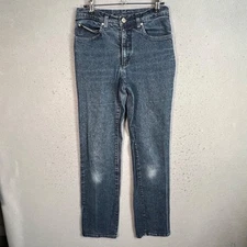 Valentino Jeans Womens Straight Leg Denim Blue Size 29 Cotton Blend