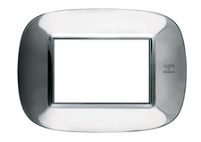 BTicino HB4803AXL Axolute - placca 3 moduli inox lucido alessi
