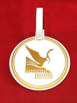summit point GOLF CLUB Plastic Bag Tag- located Milpitas, California 3.5'' X  5''