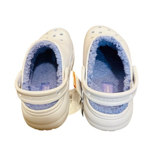 Zueco Crocs Unisex Clásico Plataforma Forrado Blanco Informal Zapatos sin Cordones W7 Nuevo con Etiquetas - Imagen 3 de 6