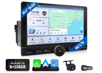 2DIN Android 13 8+128G Autoradio 10,1'' QLED Navi Radio Wireless CarPlay WiFi RDS
