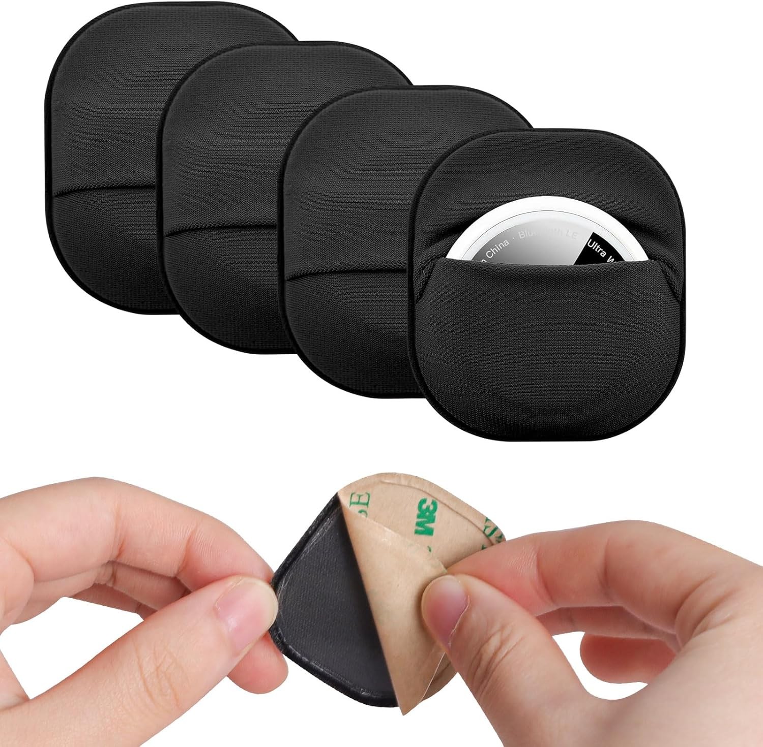 Supports adhésifs fins pour AirTag et Moto Tag design épuré en silicone
