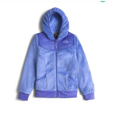 The North Face Girls Oso Hoodie Girl's XL 18 Blue Full Zip Silken Fleece Jacket