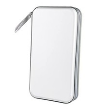 CD Case, DVD Case Holder 96 Capacity Hard Plastic CD DVD Disc Cases White
