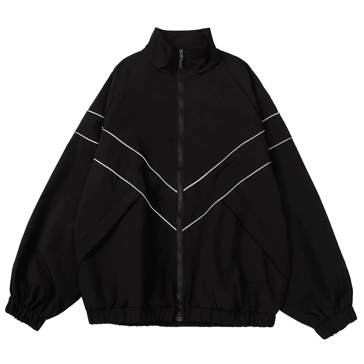 Colorblock Zip Up Windbreaker Varsity Jacket