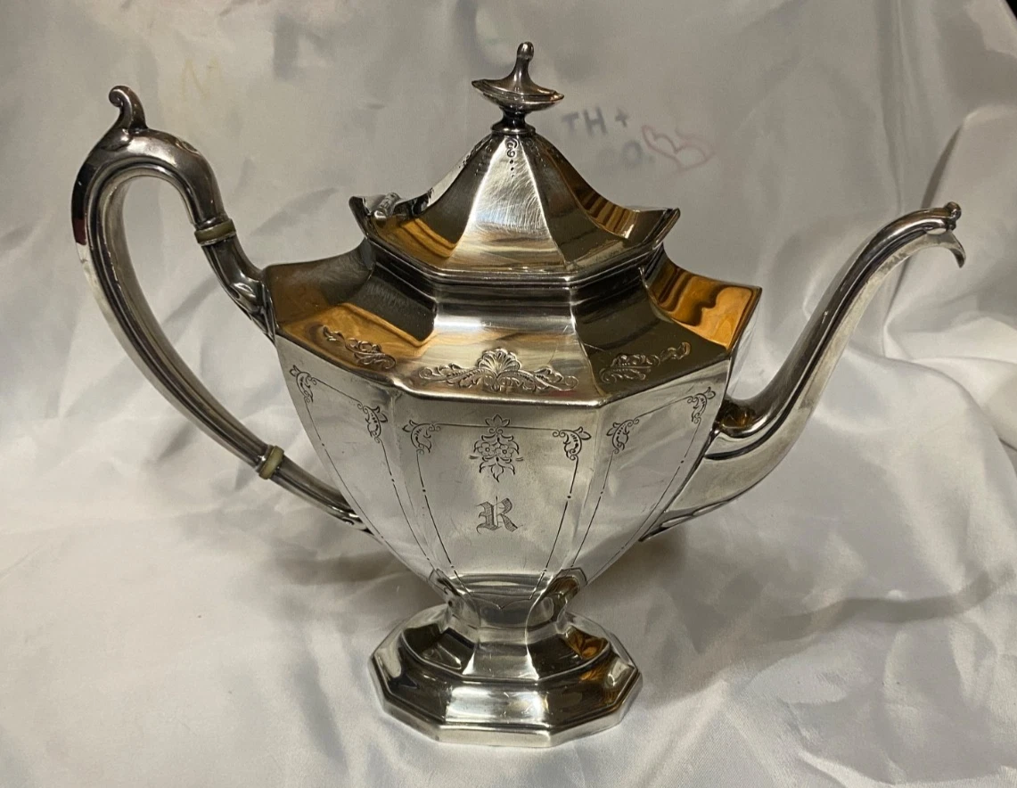 Reed & Barton 1900-1940 Antique US Silver-Plated Teapots, Coffee