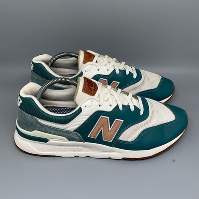 New Balance 997H Teal Brown Running Shoes CM997HGW Men's Size 11D